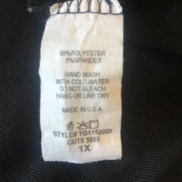 Top Girl LA Sheer Top Short Sleeve Size 1X - Picture 4 of 4